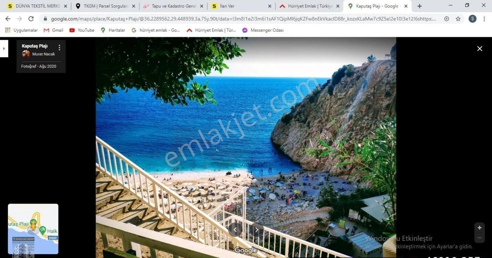 Dünyaca Önlü Kaputaj Plajına Yakın Mustakil Tapulu Deniz Manzara - Görsel 9