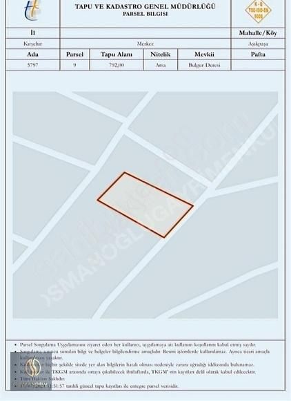 Kırşehir Merkez Kervansaray Satılık Konut İmarlı AŞIKPAŞA MAH.((798.M2)).((%40)).((EMSAL=2)).((MÜTAHİTLİK ARSA)).