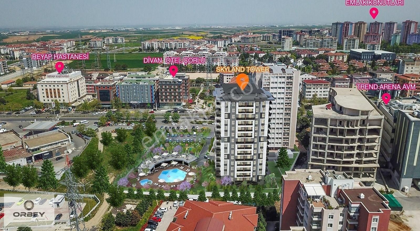 Çorlu Alipaşa Satılık Daire ORBEY DEN ALİPAŞA MAH. 3+1 170M2 SİTE İÇİNDE SIFIR LÜX DAİRE