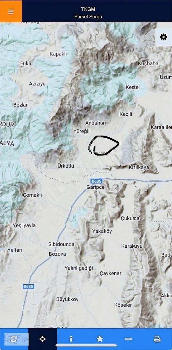 Bucak Ürkütlü Köyü (Pazar) Satılık Tarla BURDUR BUCAK ÜRKÜTLÜ TEK TAPU 5.373 M2 DEĞERLİ MÜLK