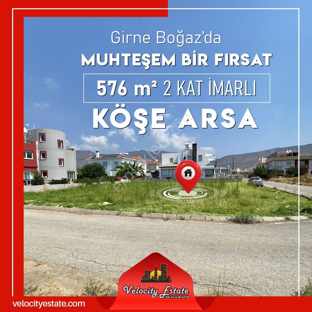 Girne Boğazköy Köyü Satılık Konut İmarlı Kktc Girne Boğaz Bölgesinde 576m2 Konut Imarlı Satılık Arsa