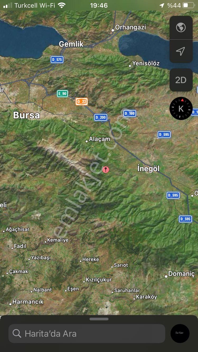 İnegöl Kayapınar Satılık Tarla Bursa İnegöl Kayapınar 5.035 M2 Tarla