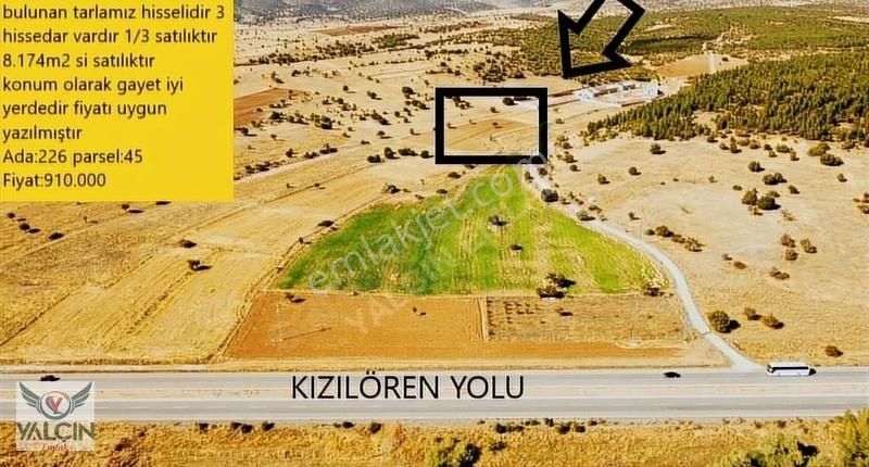 Meram Kızılören Satılık Tarla Kızılörende 8.174m2 Satılık Tarla