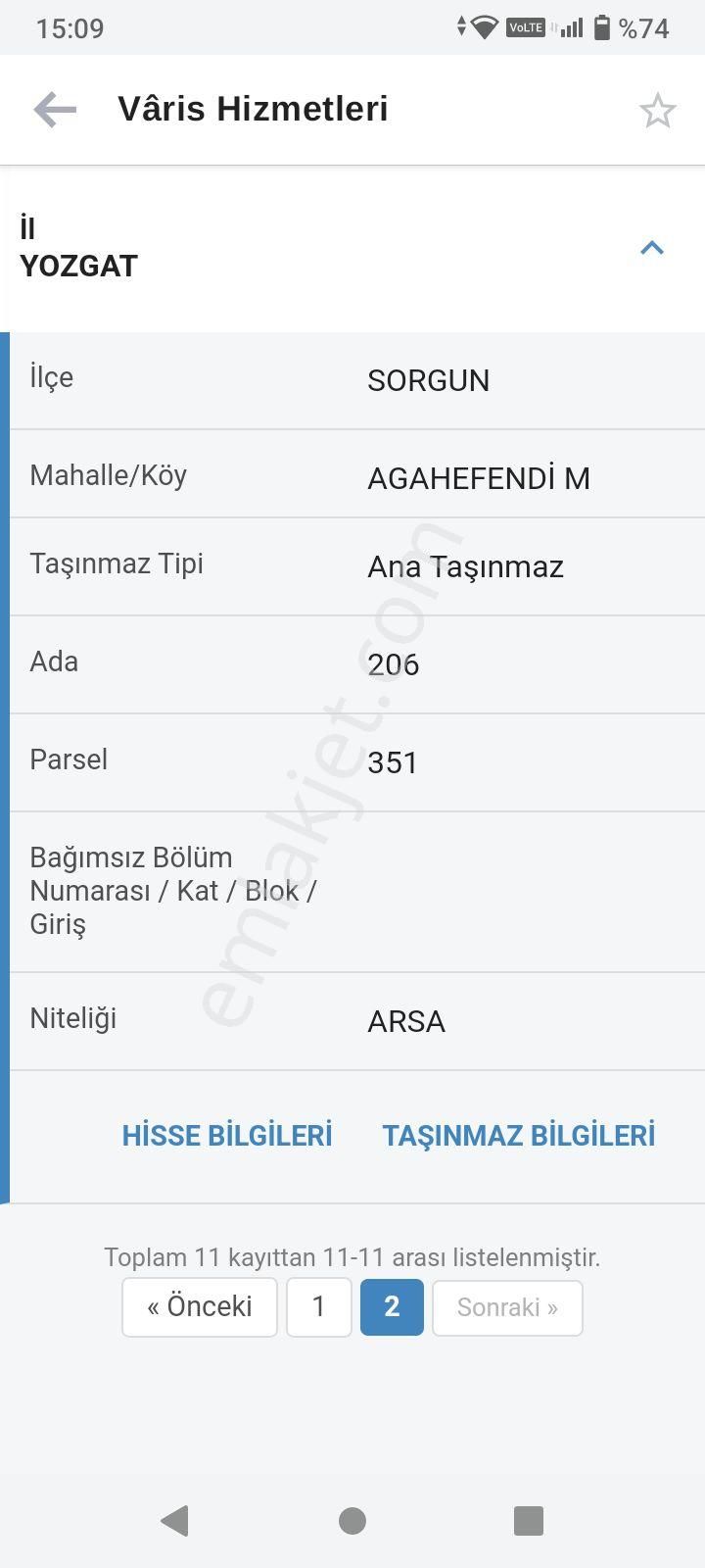 Sorgun Agahefendi Satılık Ada Yozgat Sorgun Agahefendi Mahallesi