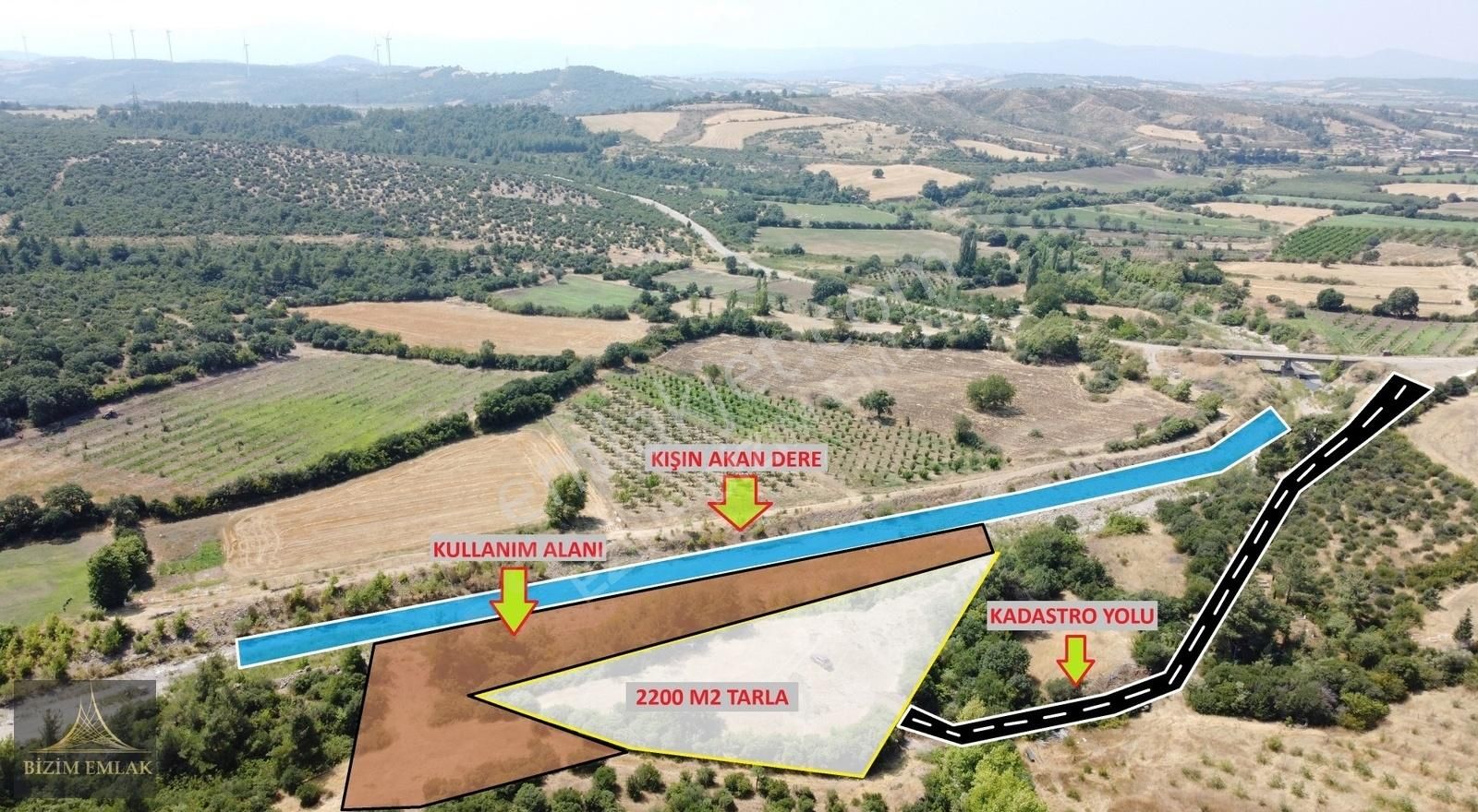 Bayramiç Yukarışevik Köyü Satılık Tarla BAYRAMİÇ YUKARIŞEVİK KÖYÜNDE KADASTRAL YOLU OLAN 2200 M2 TARLA