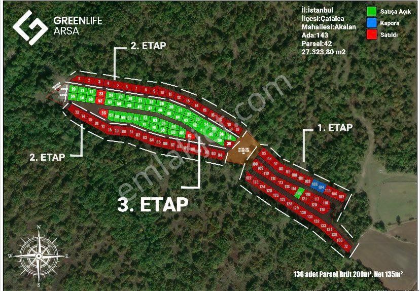 Çatalca Akalan Satılık Tarla ÇATALCA AKALAN 200m2 SATILIK PARSEL