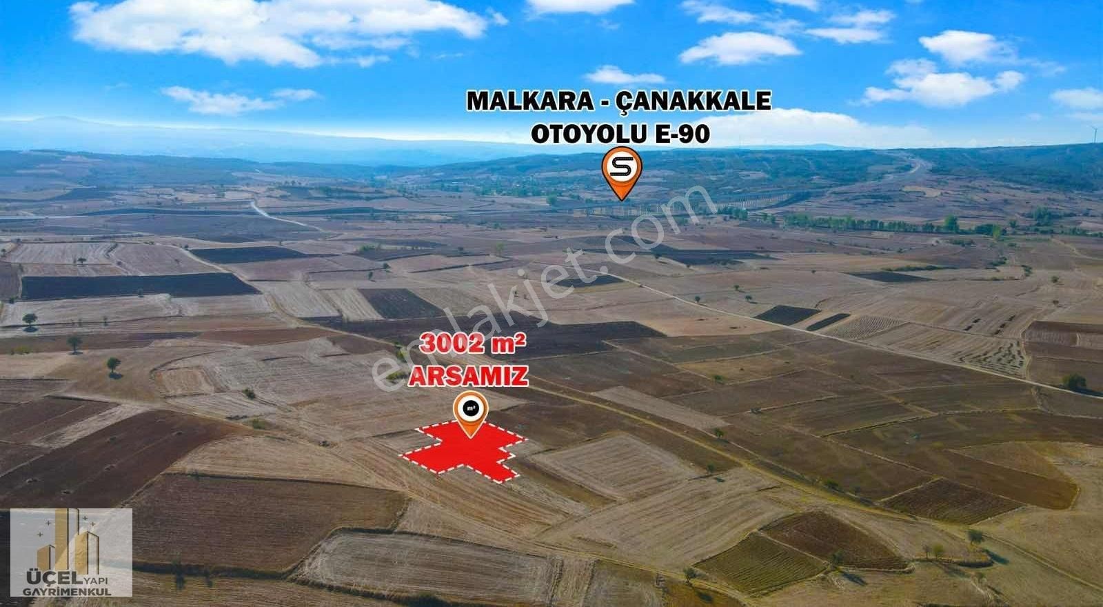 Malkara Balabancık Satılık Tarla Tekirdağ Malkara Balabancık Mahallesinde Tek Tapu 3002 M2 Tarla