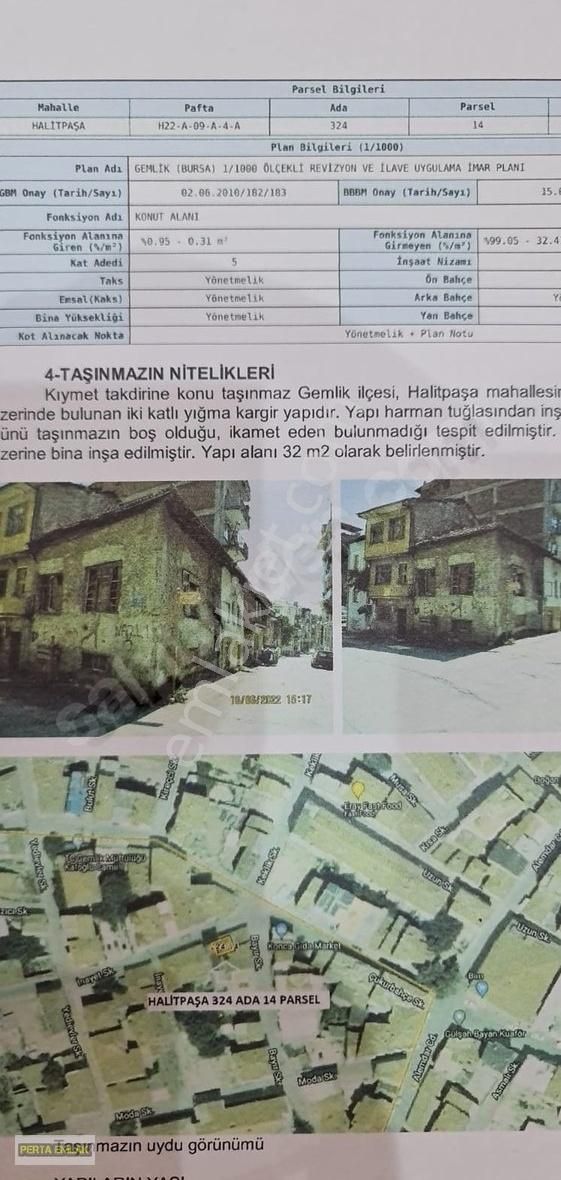 Bursa Gemlikde 2 Katlı Bina Tapu Sahibi Perta Emlak Ümit Tahmaz - Görsel 11