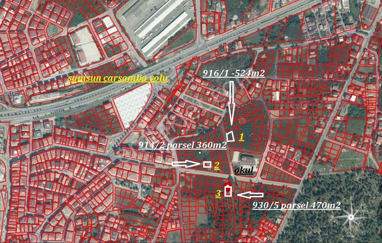 Çarşamba Hasbahçe Satılık Konut İmarlı Erdem Emlak Ofisinden Samsun/çarşamba Da Geleceği Çok Parlak Arsalar