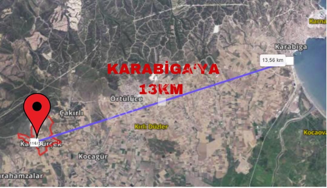 Biga Karapürçek Köyü Satılık Konut İmarlı  ÇANAKKALE BİGA KARAPÜRÇEK KÖYÜ'NDE SATILIK İMARLI ARSA