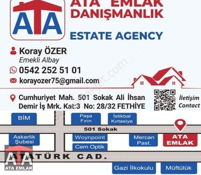 Fethiye Çatalarık Satılık Villa DENİZ VE DOĞA MANZARALI BAHÇELİ 4+1 TRİPLEKS VİLLA