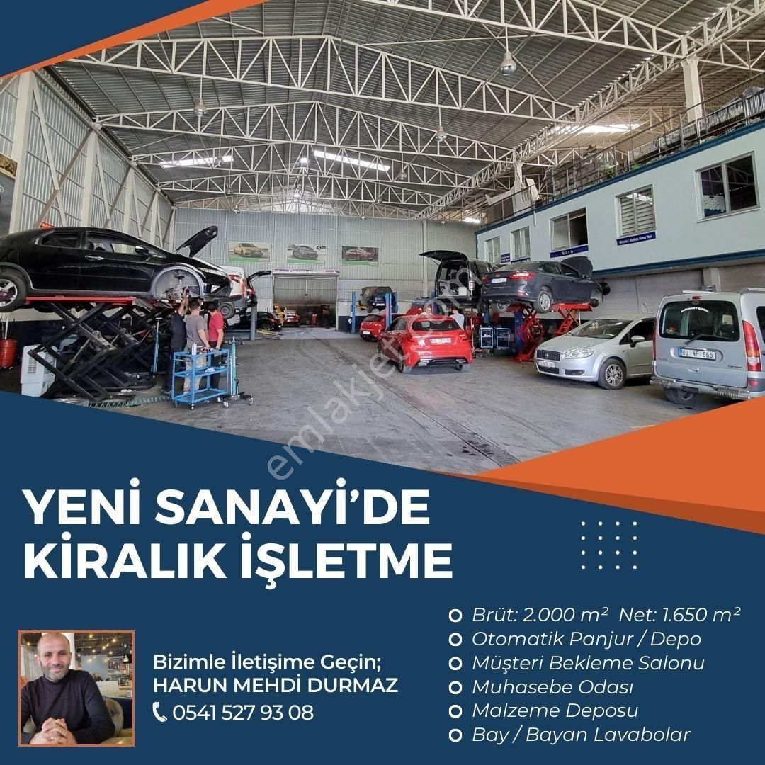 Nazilli Yeni Sanayi Kiralık Fabrika Yeni Sanayi Sitesinde 2000 M² Kullanıma Sahip Masrafsız Kiralık İşletme