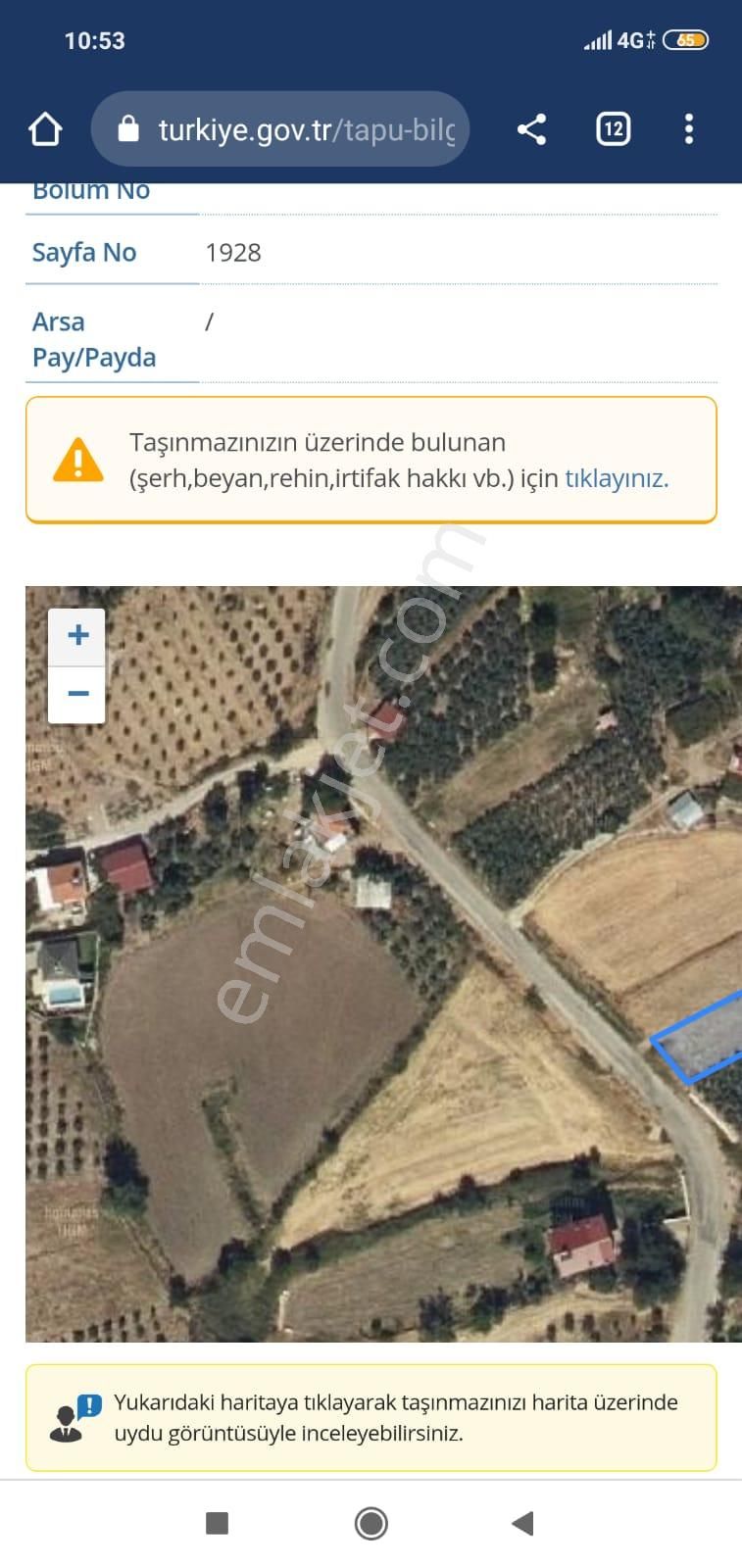 Seydikemer Yakaköy Satılık Tarla  Stop’tan Yakaköy Satılık 1459 m2 Tarla