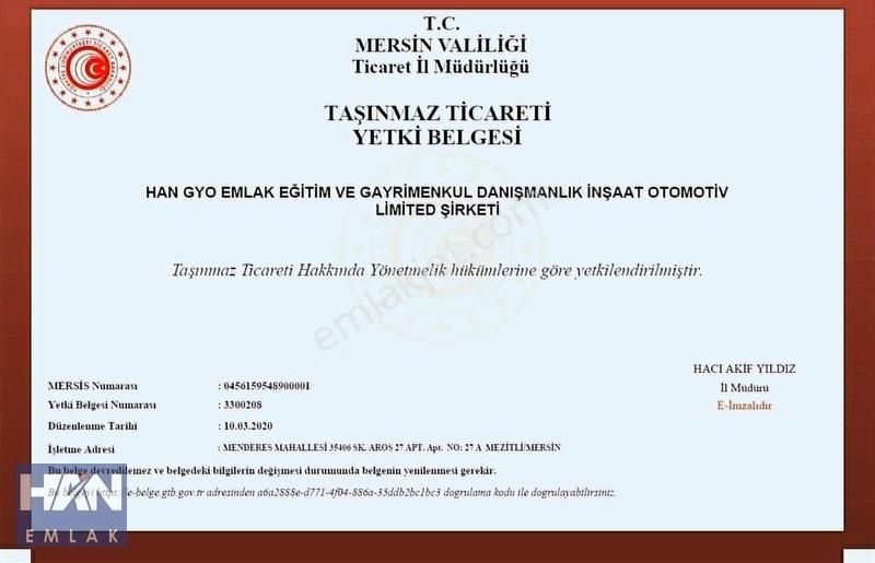 Erdemli Limonlu Satılık Daire HAN EMLAK'TAN ERDEML'DE KELEPİR 1+1 EŞYALI SATILIK DAİRE