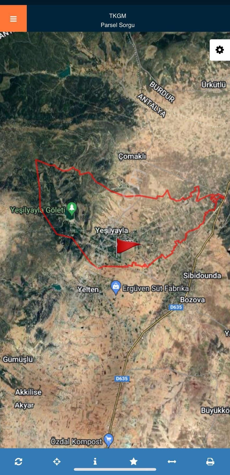 Korkuteli Yeşilyayla Satılık Bağ & Bahçe  ANTALYA / KORKUTELİ / YEŞİLYAYLA SATILIK BAHÇE (KÖYİÇİ) 632 M2