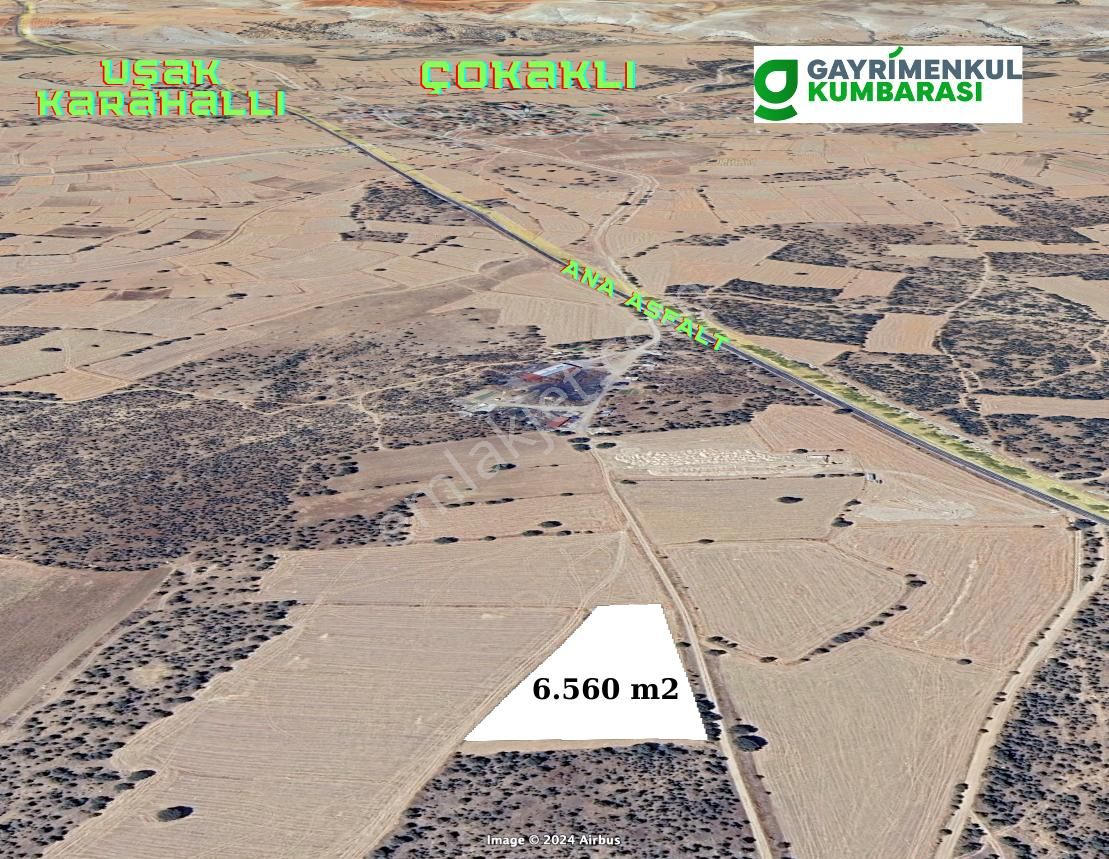 Karahallı Çokaklı Köyü Satılık Tarla UŞAK KARAHALLI ÇOKAKLI MAH. ASFALTA YAKIN 6.560 M2 ARAZİ 