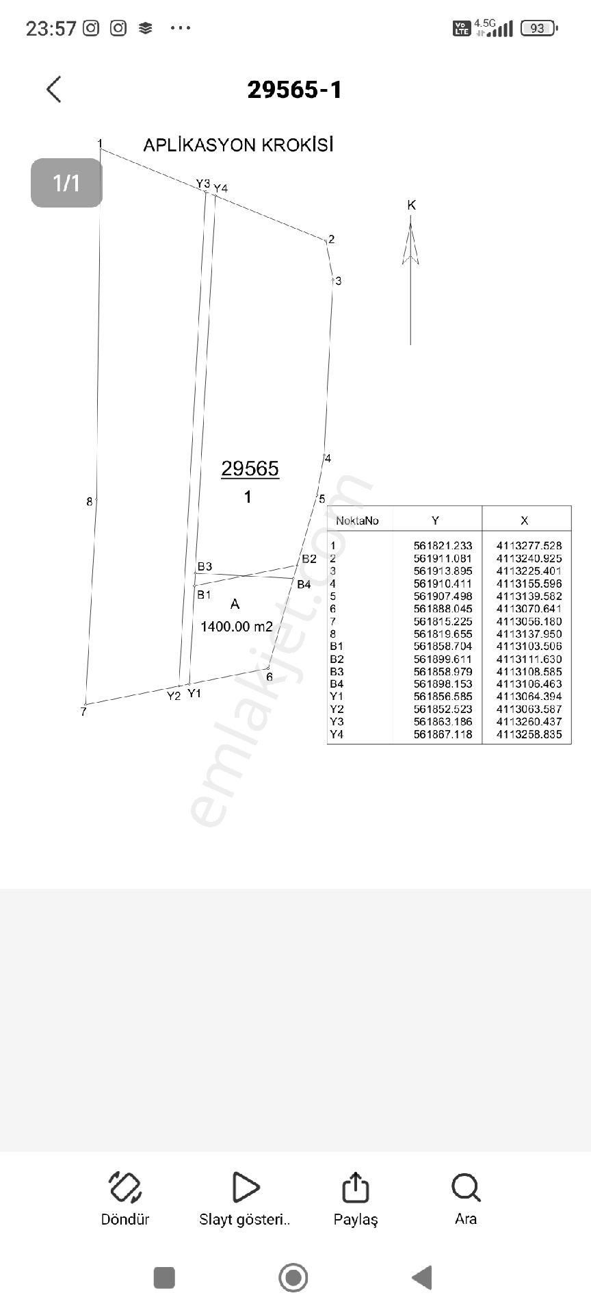 Kepez Kızıllı Satılık Tarla Çok kelepir yatırımlık tarla 