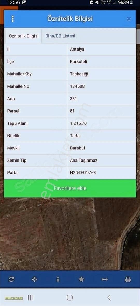 Antalya Korkuteli Taşkesiği Köyünde Satılık Tarla - Görsel 7