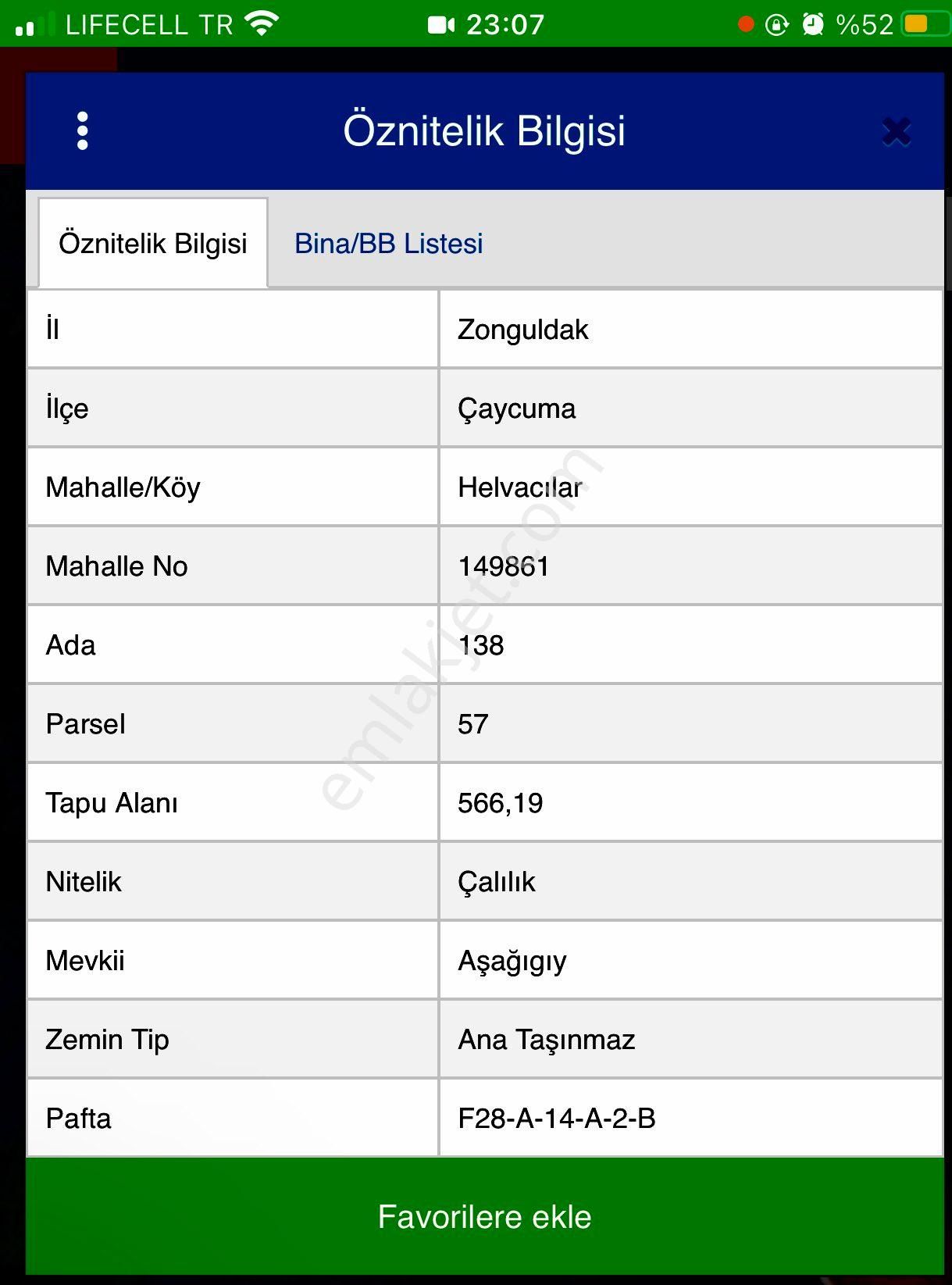 Çaycuma Helvacılar Köyü (Aşağıkıyı) Satılık Konut İmarlı Helvacılar köyü imarlı