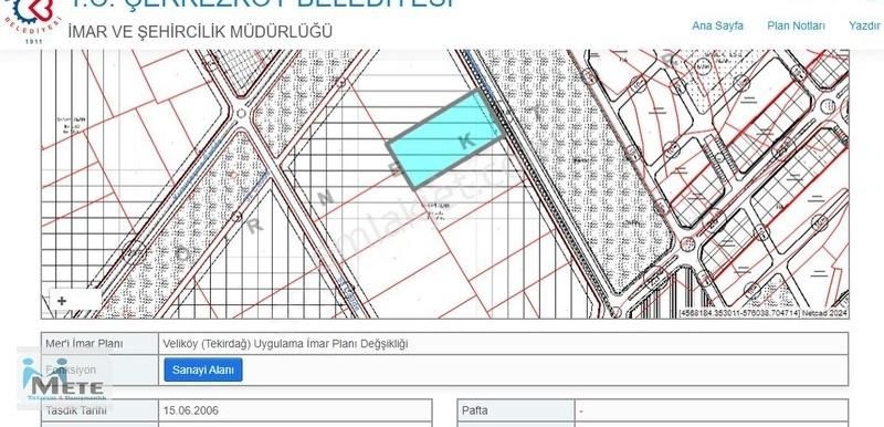 Tekirdağ Çerkezköy Veliköy'de Tamamı Satılık 9071 M² Arsa - Görsel 8