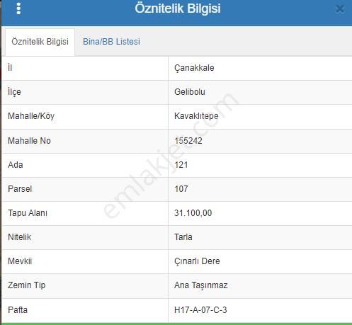 Gelibolu Kavaklı Köyü Satılık Tarla ÇANAKKALE/GELİBOLU/KAVAKLITEPE KÖYÜ SATILIK KUPON ARSA