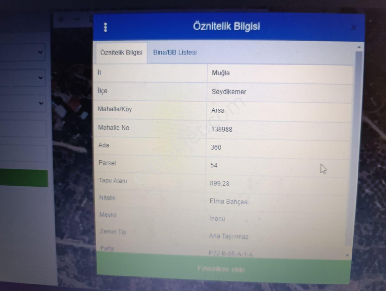 Seydikemer Arsa Mah Satılık Tarla..