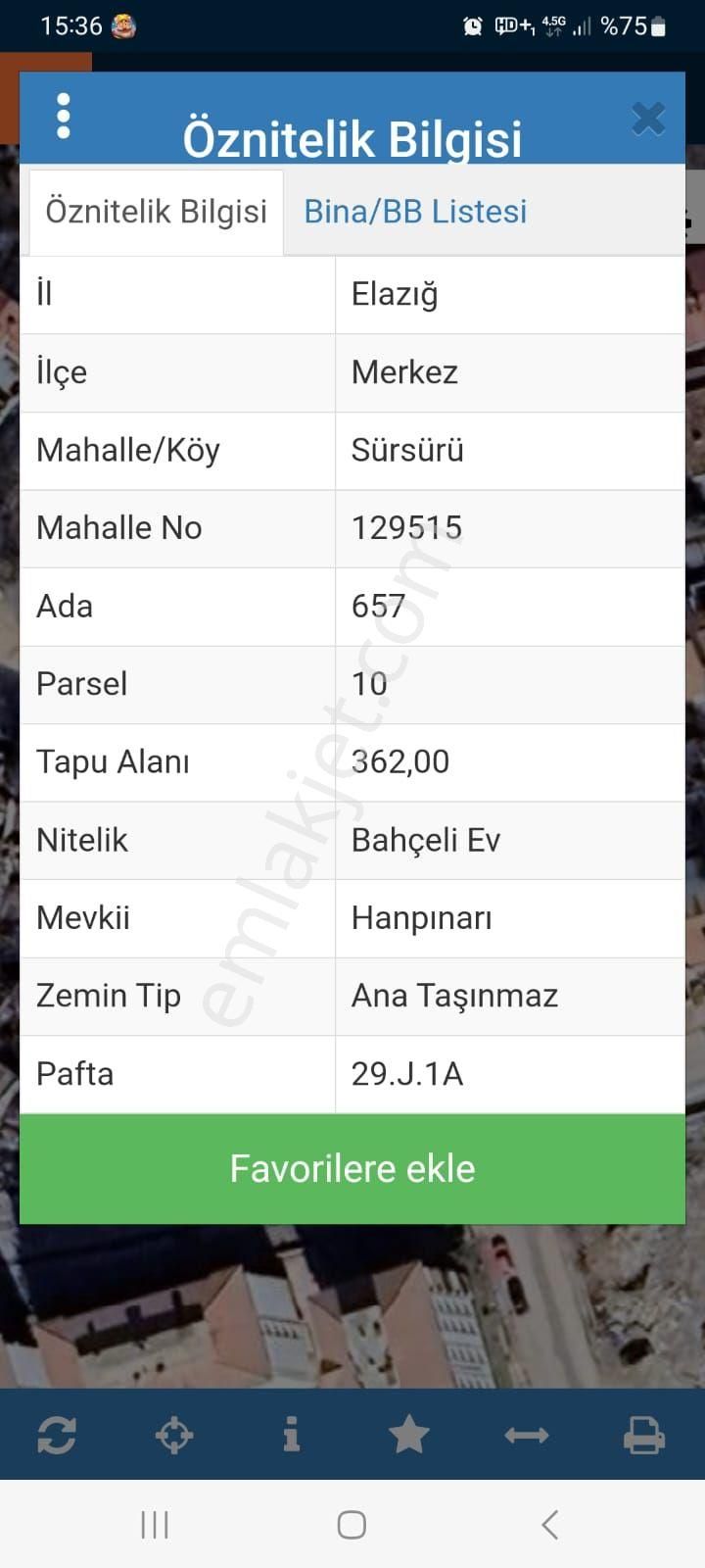 Elazığ Merkez Sürsürü Satılık Tarla Meka Gayrimenkul Farkıyla Satılık Arsa