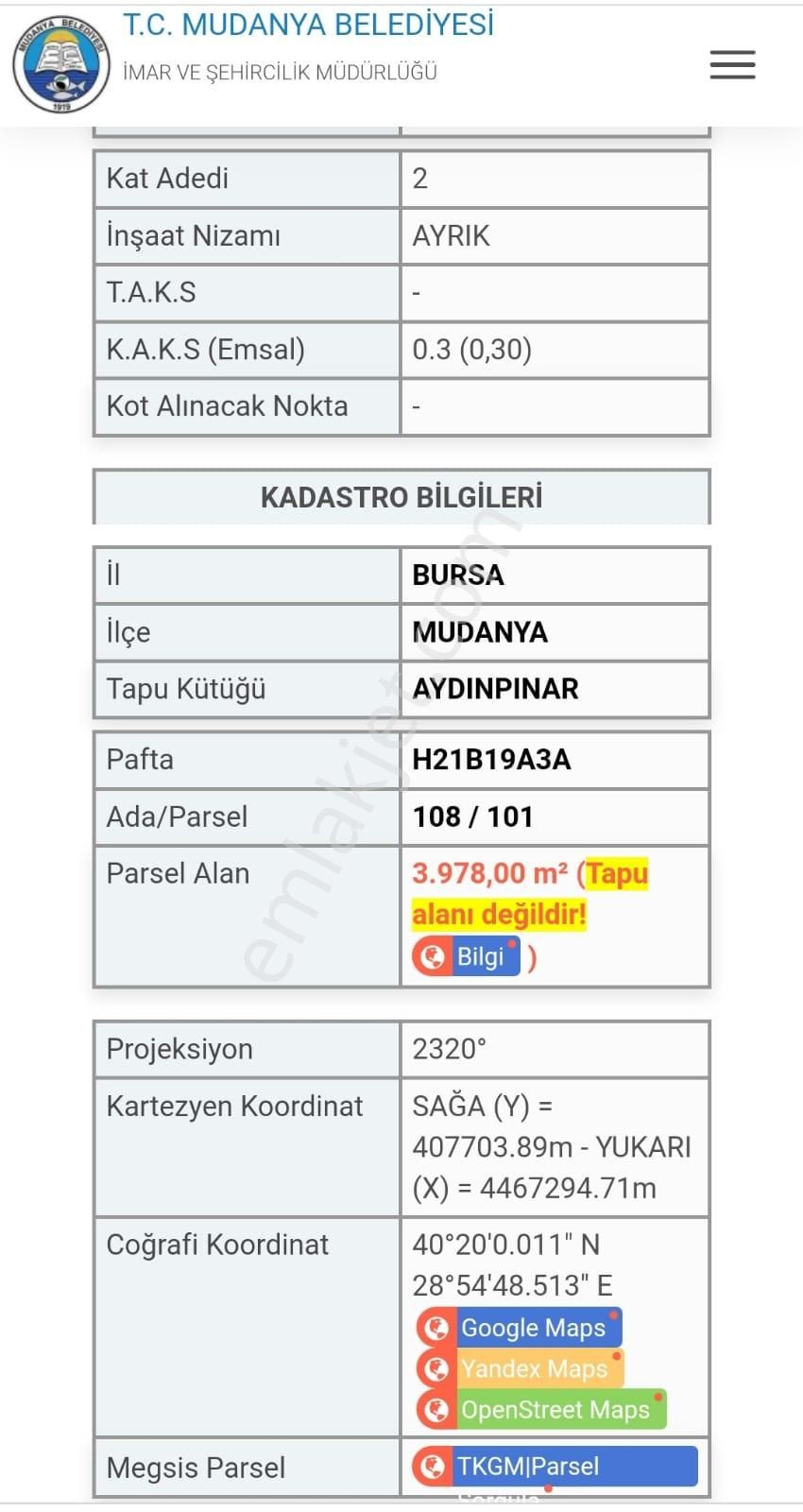 Mudanya Aydınpınar'da İmarlı Arsa - Görsel 10