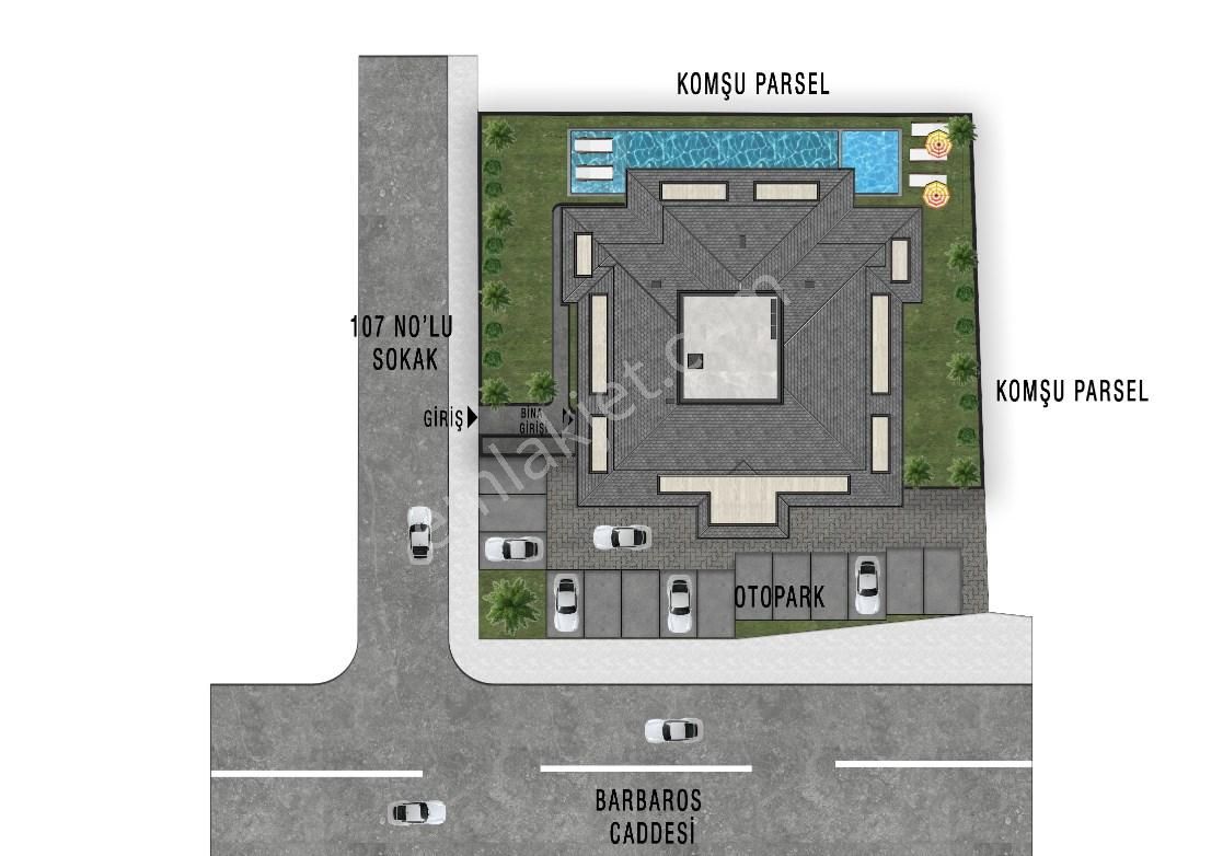 Kurt Safir Flower Sitesi, Deniz Manzaralı, Projeden 2+1 Daire - Görsel 8