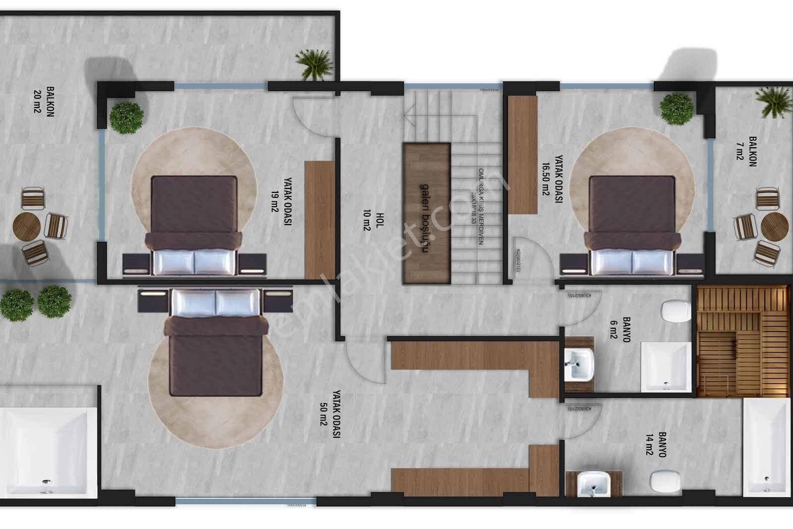 Kestel Yaylalı'da Kale Ve Deniz Manzaralı Lüks Villa - Görsel 32