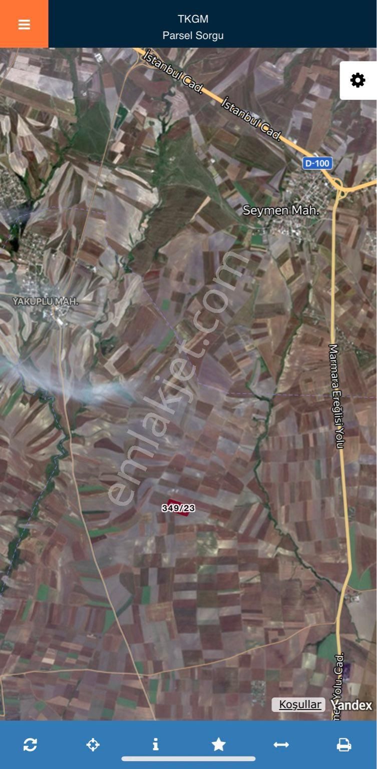 Tekirdağ Marmaraereğlisi Cedit Ali Paşa Mh. Satılık Tarla