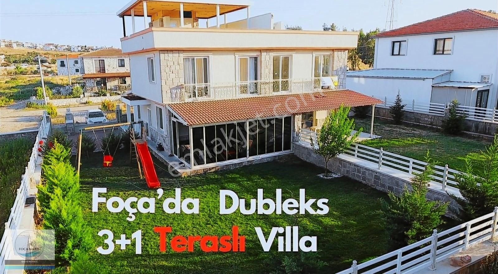 Foça Yenibağarası Satılık Villa FOÇA'DA FIRSAT MÜSTAKİL(345 M2) GENİŞ BAHÇELİ 3+1 DUBLEKS VİLLA