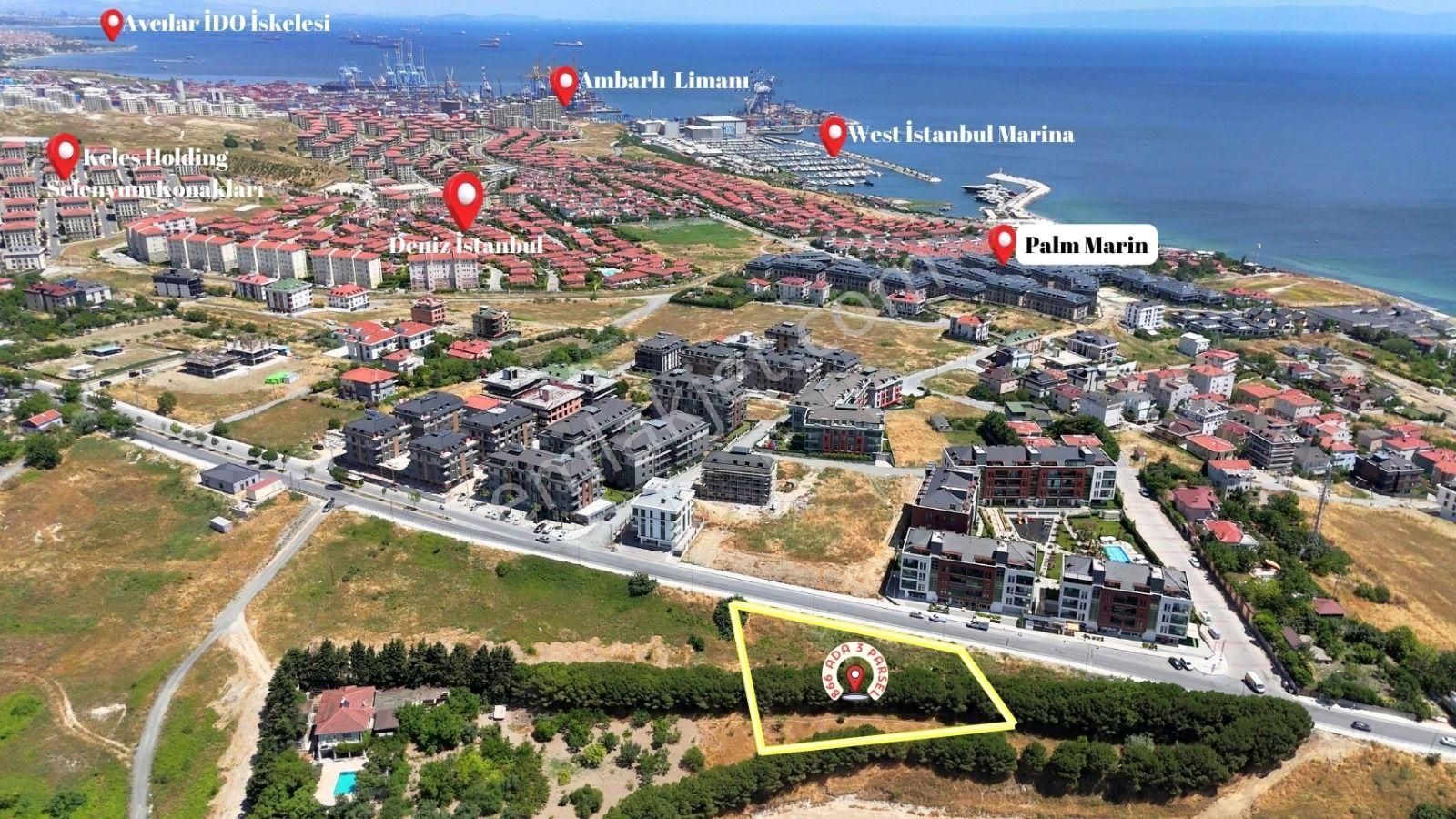 Beylikdüzü Kavaklı Satılık Konut İmarlı  Beylikdüzünde Full Deniz-Yaşam Vadisi Manzaralı Cadde Üstü Arsa