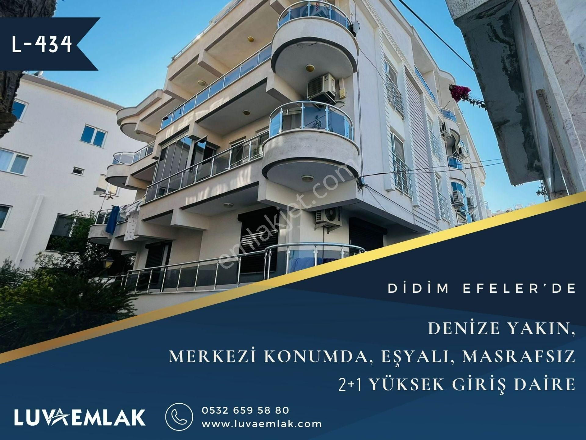 Didim Efeler Satılık Daire  DİDİM EFELER'DE MERKEZİ KONUMDA MASRAFSIZ 2+1 EŞYALI DAİRE