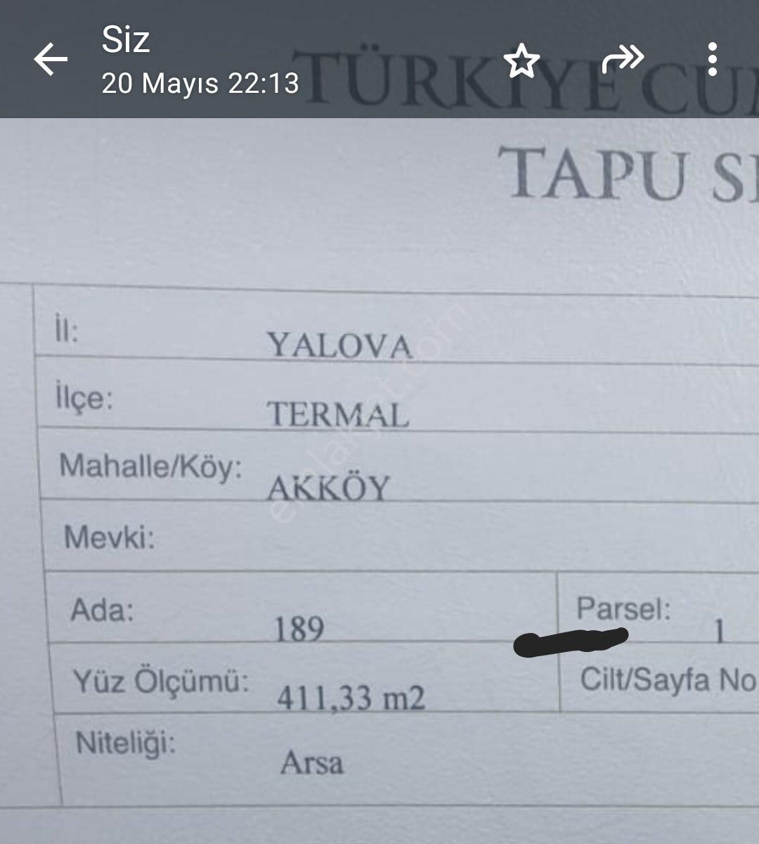 Termal Akköy Köyü Satılık Konut İmarlı Sahibinden Satılık 3 Kat İmarlı Arsa