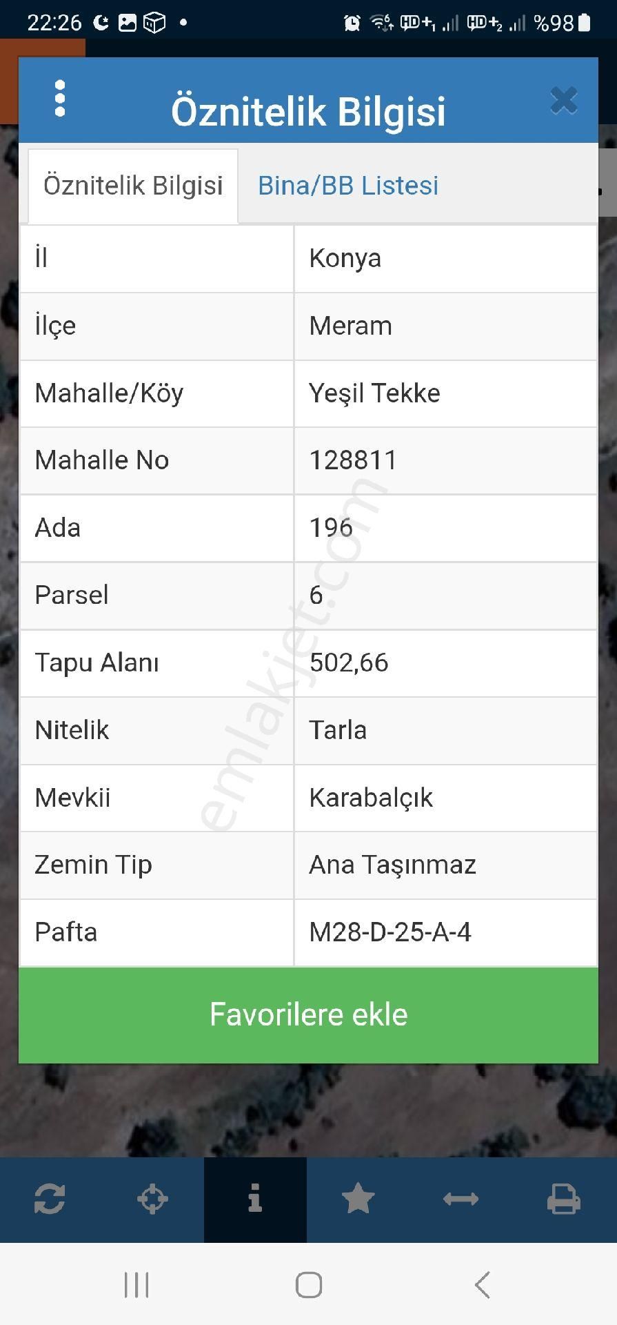 Meram Yeşiltekke Satılık Tarla - Görsel 2