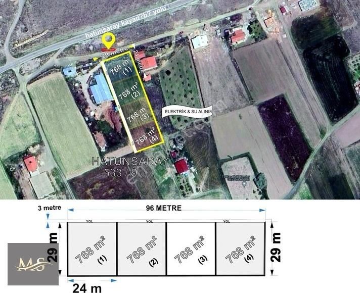 Meram Hatunsaray Satılık Konut İmarlı MERAM HATUNSARAY'DA YERLEŞİMİN DİBİNDE 768 M2 İMAR PLANINDA !!!