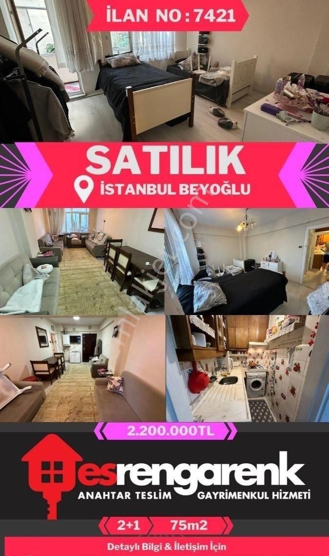 Beyoğlu Kadımehmet Efendi Satılık Daire 7421 Rengarenk'ten Deniz Hastanesi Komşu Satılık 2+1 Kot 1 Daire