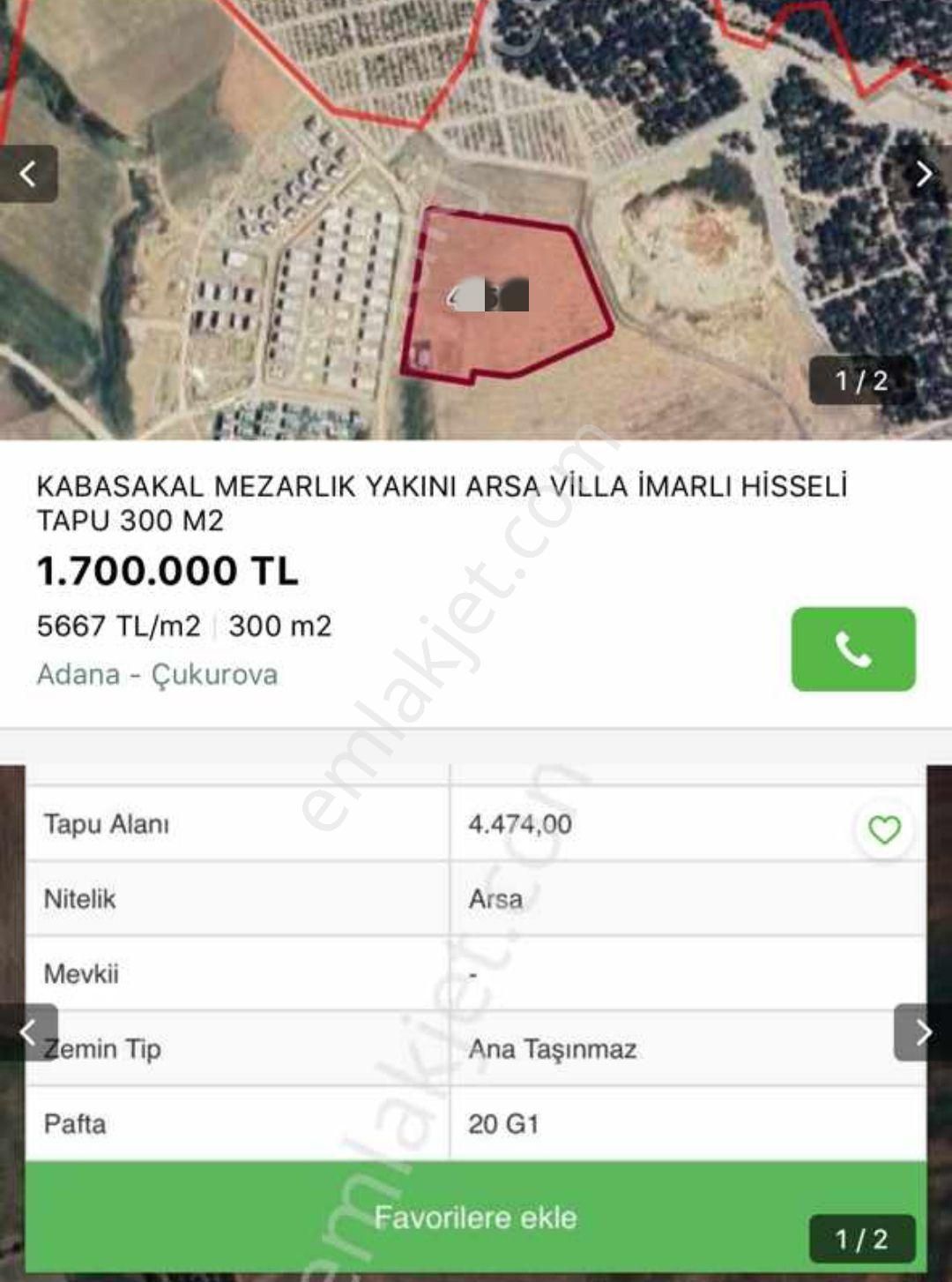 Çukurova Kabasakal Satılık Villa İmarlı Villa İmarlı Yatırımlık Arsa