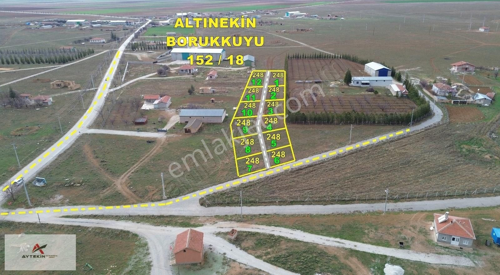 Altınekin Borukkuyu Satılık Konut İmarlı AYDA TAKSİTLE 248 m² /KONYA / ALTINEKİN/BORUKKUYU /ARSA HİSSESİ