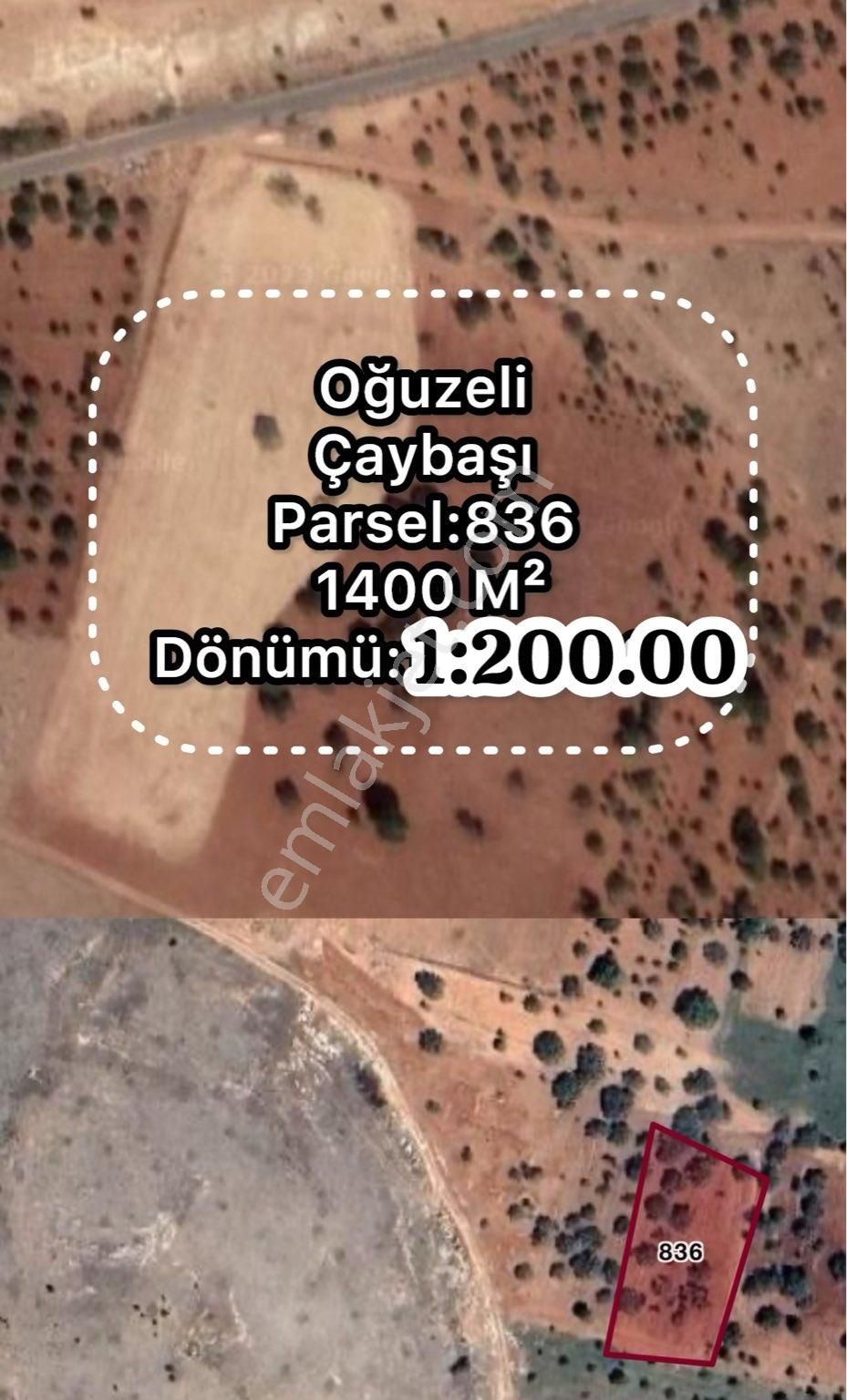 Oğuzeli Çaybaşı Satılık Arazi ✅gaziantep ✅oğuzeli ✅çaybaşı ✅parsel:836 Ve Parsel:837 ✅tek Tapu:1.400 M2 Tek Tapu:2677 M2 ✅m2 1.200