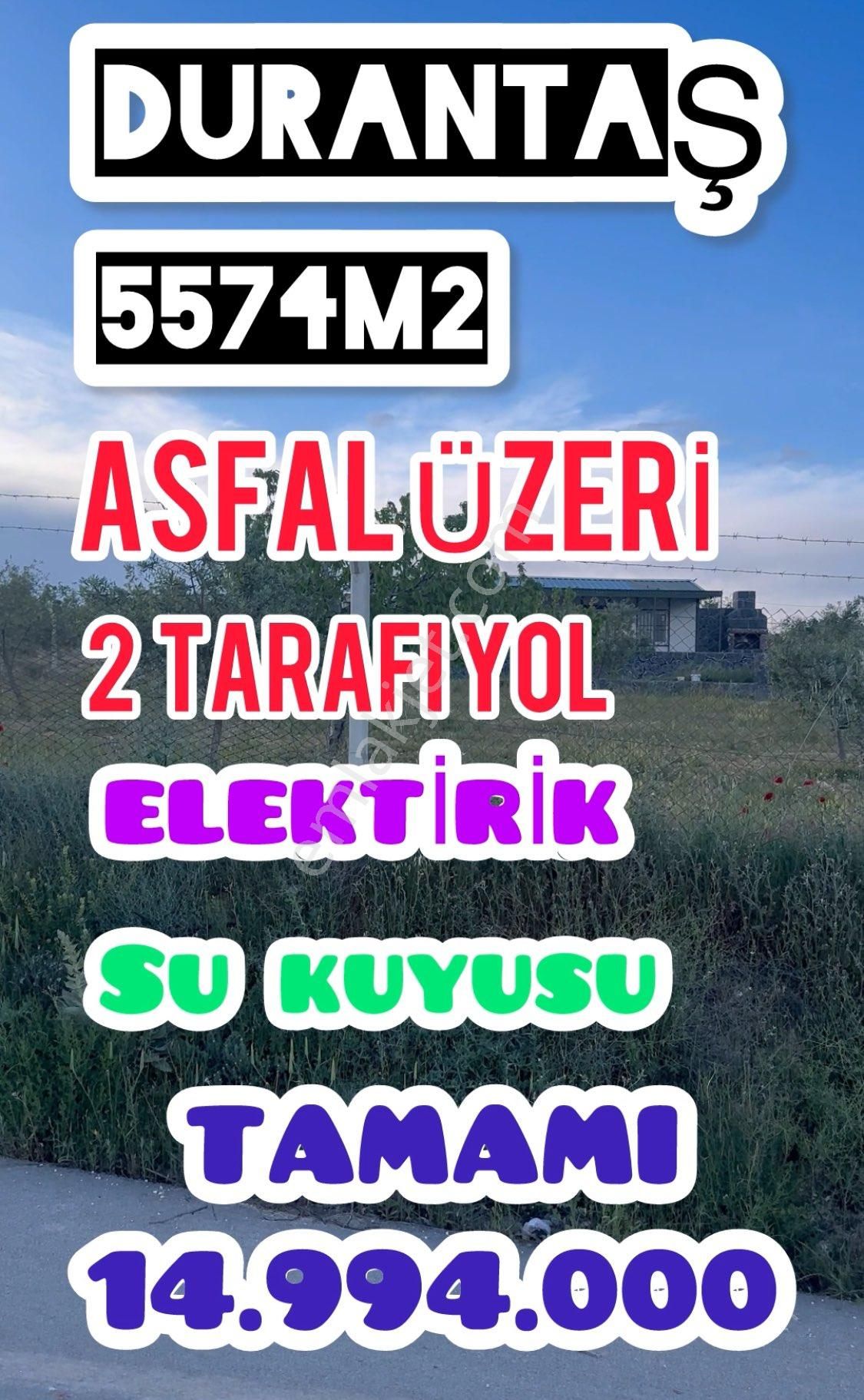 Şahinbey Durantaş Satılık Arazi ✅gaziantep ✅durantaş ✅5574 M2 ✅asfalt Üzeri ✅2 Taraflı Yol ✅elektirik Su Kuyusu ✅14.994.000