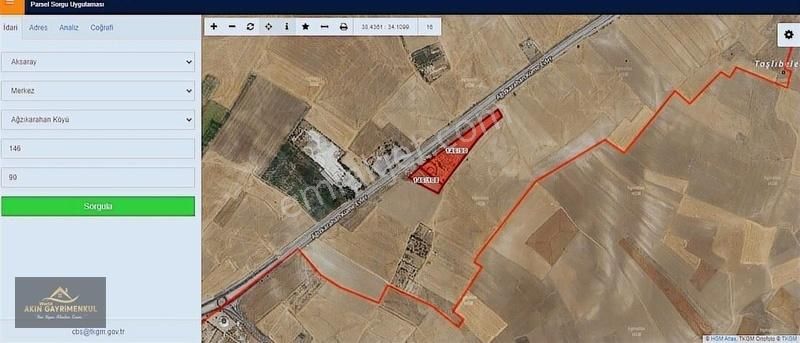 Aksaray Merkez Ağzıkarahan Köyü Satılık Villa Nevşehir Yolu Üzerinde 18703 M2 Arsa +villa