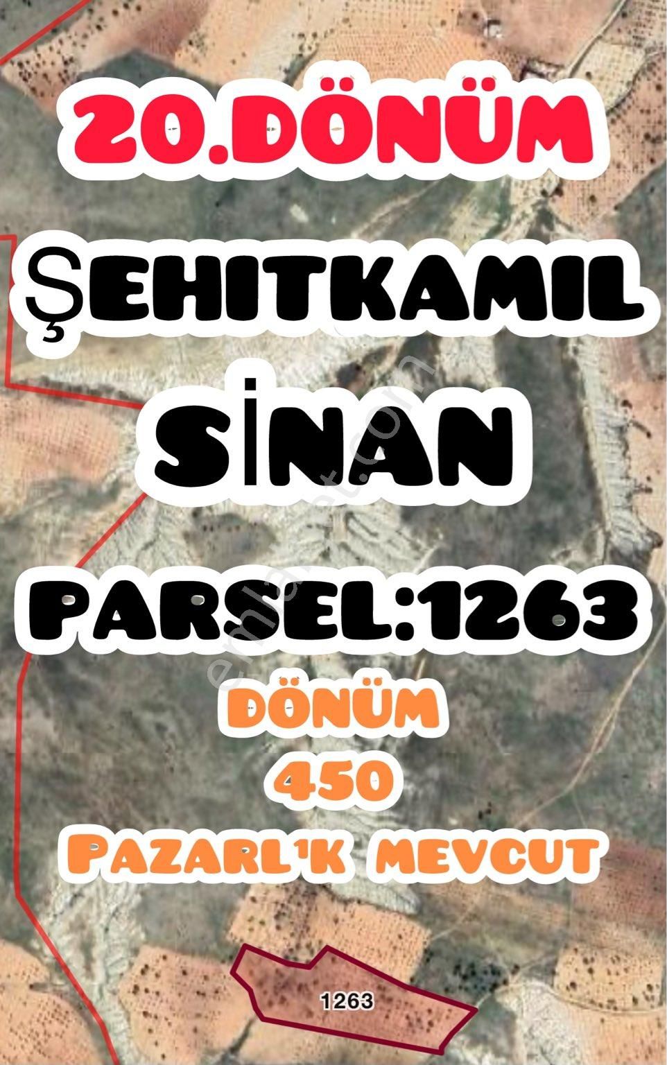 Şehitkamil Sinan Satılık Tarla ✅GAZİANTEP ✅SİNAN ✅TEKTAPU ✅PARSEL:1263 ✅20 DÖNÜM ✅İÇİ FISTIK AĞAÇLI ✅20.000M2 ✅9.000.000 Tl