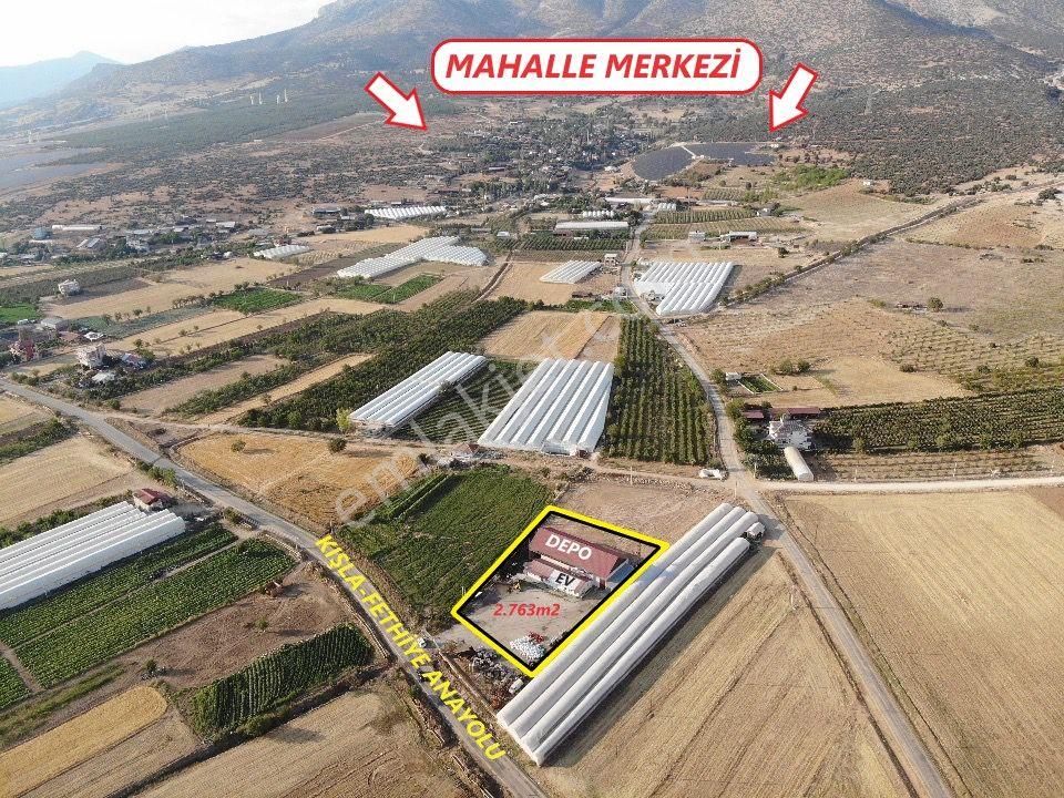 Elmalı Kışla Satılık Ticari İmarlı  ANTALYA ELMALI İLÇESİNDE KIŞLA-FETHİYE ANAYOLUNA CEPHE 2.763m2 TİCARİ İMARLI SATILIK DEPO VE EV