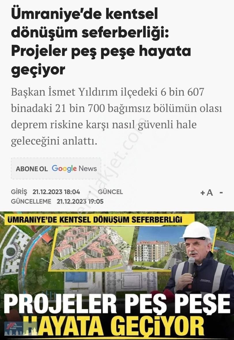 Ümraniye Kazım Karabekir Satılık Tarla ÜMRANİYE KAZIMKARABEKİR 205m2 ARSASI İÇİNDE 2 TANE MÜSTAKİL EV