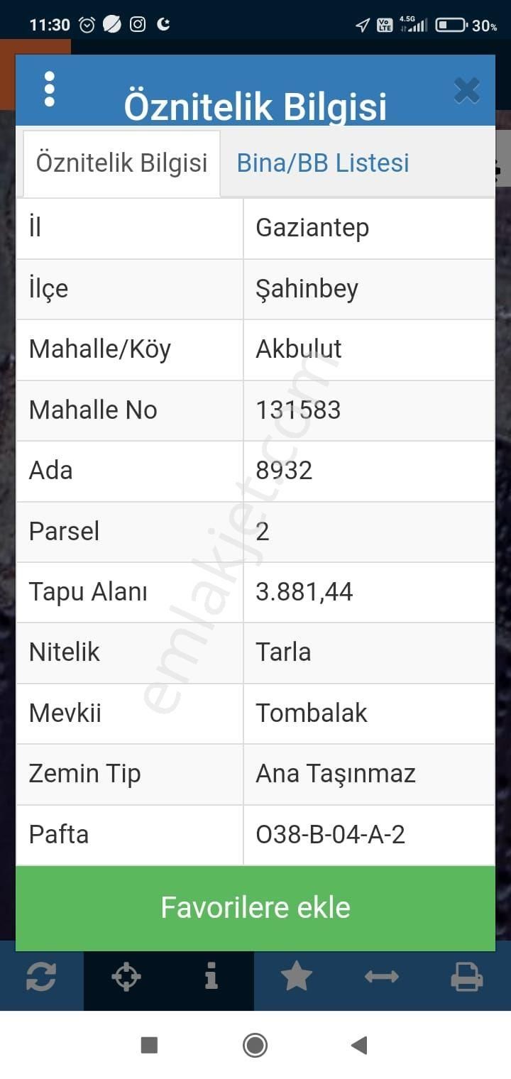 Şahinbey Akbulut Satılık Arazi Akbulut Ta İmarlı Arazi