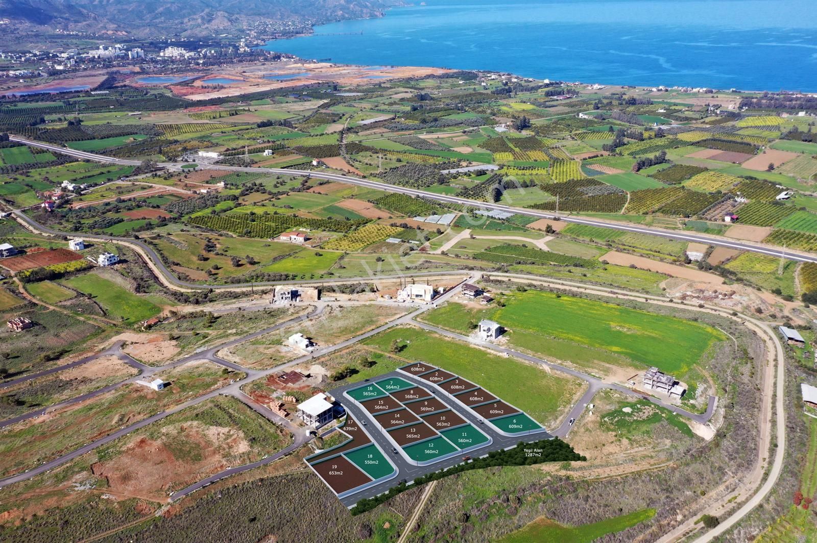 Güzelyurt Lefke Bucağı (Cengizköy) Satılık Konut İmarlı Geniş Bahçeli Villa Yapımına Uygun Deniz Manzaralı Arsalar