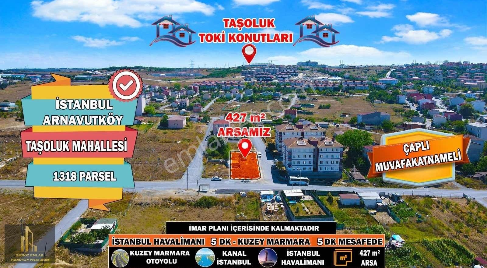 İstanbul Arnavutköy Satılık Ticari İmarlı ARNAVUTKÖY TAŞOLUK'DA TİCARİ+KONUT CADDE CEPHE SATILIK ARSA