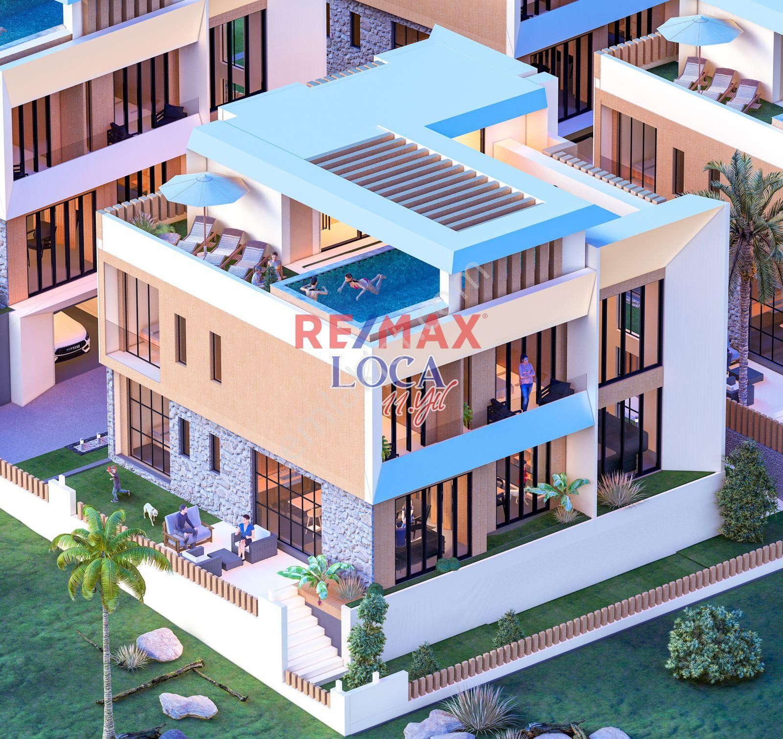 Mezitli Çamlıca Satılık Villa  REMAX LOCA'DAN TERAS ROOF HAVUZLU 6+1 MÜSTAKİL VİLLA